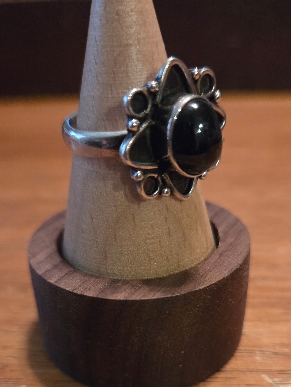 Sterling Silver Black Agate Ring